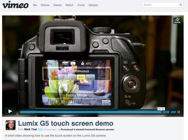 Vimeo touch screen 2